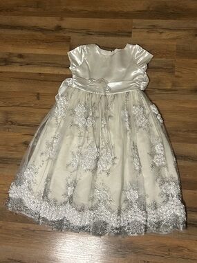 White Satin Kid’s Dress